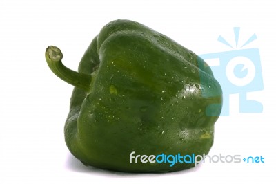 Green Bell Pepper Stock Photo