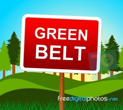 Green Belt Indicates Environment Country And Countryside Stock Image