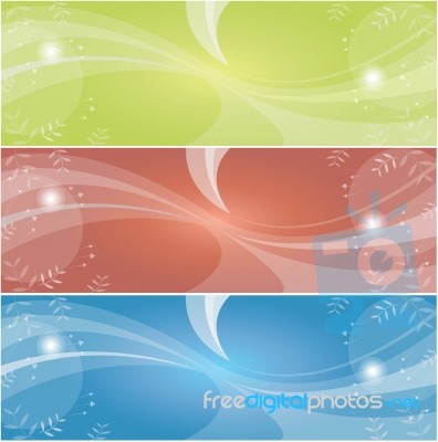 Green, Blue And Red  Stock Image