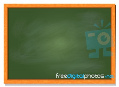 Green Board With Wood Frame,  Illustration Design Stock Image