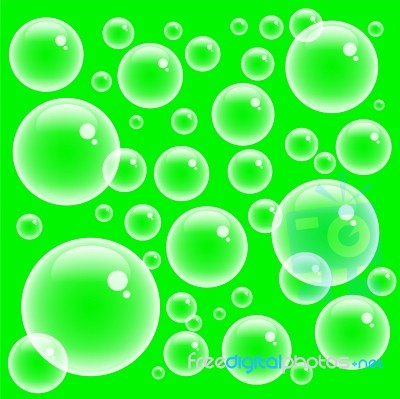 Green Bubbles Stock Image