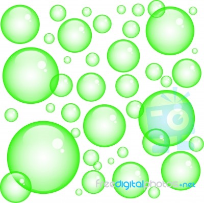 Green Bubbles Stock Image