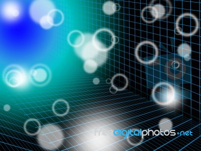 Green Bubbles Background Means Grid Round And Brightness
 Stock Image