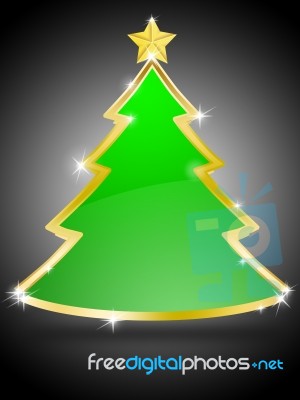 Green Christmas Tree Stock Image