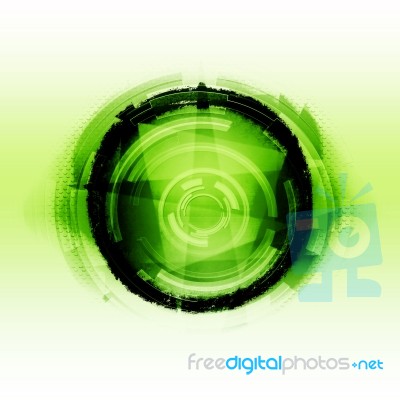 Green Circle Abstract Background Stock Image