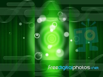 Green Circles Background Means Bright And Oblongs
 Stock Image