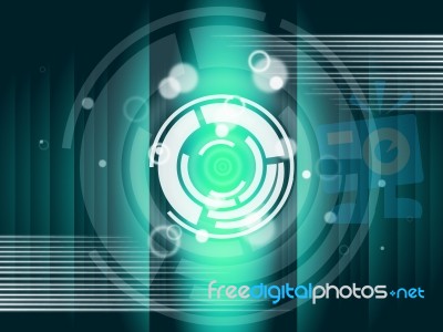 Green Circles Background Means Lines And Circular
 Stock Image