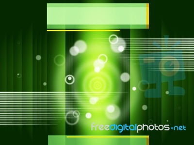 Green Circles Background Shows Bubbles And Straight Lines
 Stock Image