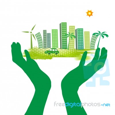 Green City Stock Image