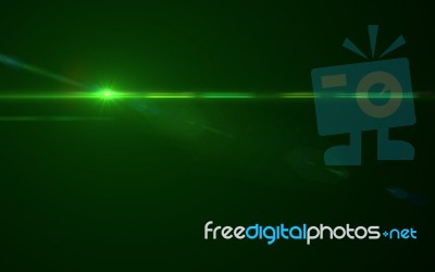 Green Digital Lens Flare Stock Image