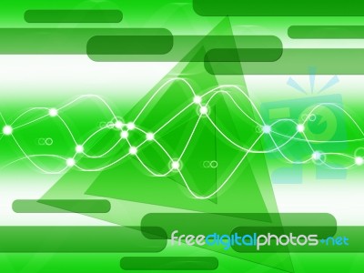 Green Double Helix Background Shows Dna Make-up And Biological
 Stock Image