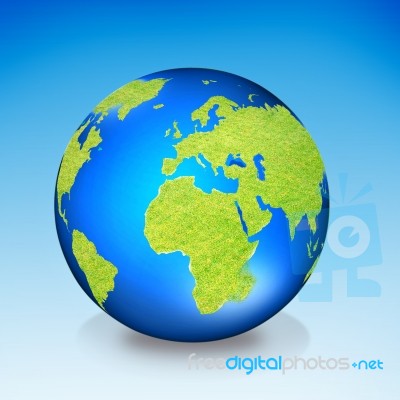 Green Earth Globe Stock Image