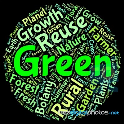 Green Eco Word Meaning Earth Day And Conservation Stock Image