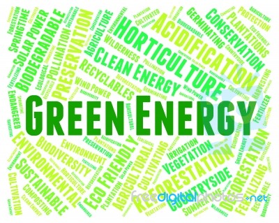 Green Energy Indicates Eco Friendly And Eco-friendly Stock Image