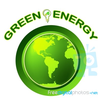 Green Energy Shows Solar Power And Eco Stock Image