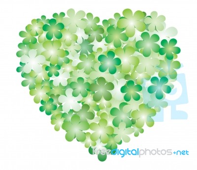 Green Floral Stock Image