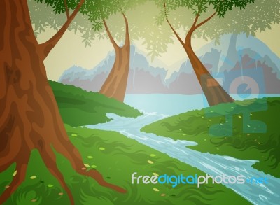 Green Forest Stock Image