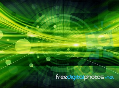 Green Futuristic Background Stock Image