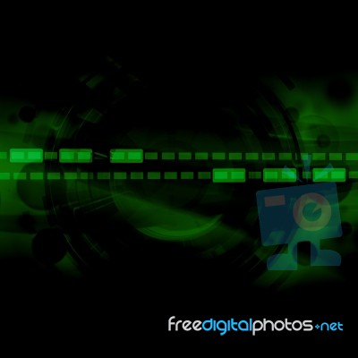 Green Futuristic Background Stock Image