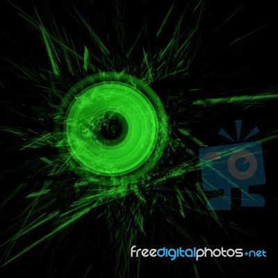 Green Futuristic Background Stock Image