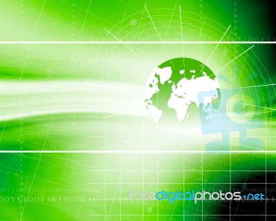 Green Futuristic Background Stock Image