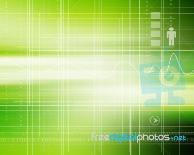 Green Futuristic Background Stock Image