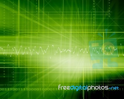 Green Futuristic Background Stock Image