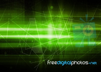 Green Futuristic Background Stock Image