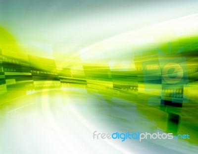 Green Futuristic Background Stock Image