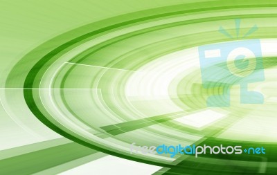 Green Futuristic Background Stock Image