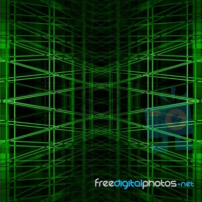 Green Futuristic Background Stock Image