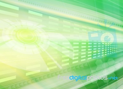 Green Futuristic Background Stock Image