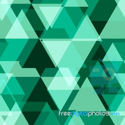 Green Geometry Abstract Seamless Pattern Stock Image