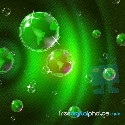 Green Glow Indicates Solar System And Blazing Stock Image