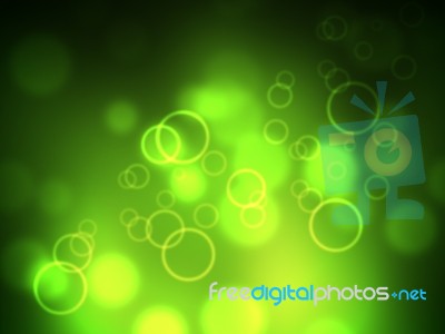 Green Glow Shows Bokeh Lights And Backdrop Stock Image