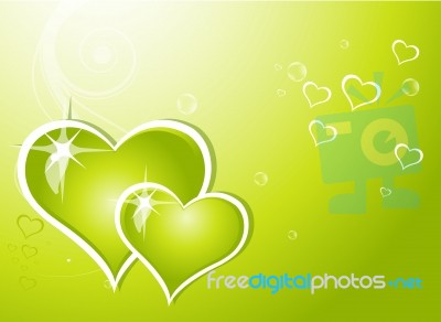 Green Heart Background Stock Image