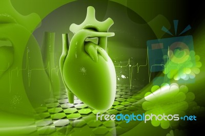 green Human Heart Stock Image