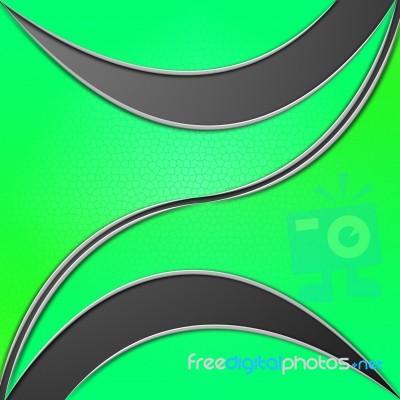 Green Leaves Background Shows Curvy Shapes And Stem
 Stock Image