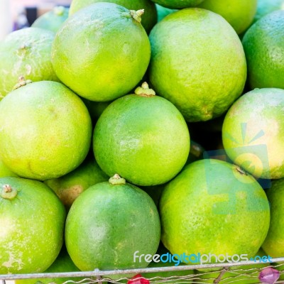 Green Lemon Stock Photo