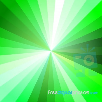 Green Light Ray Abstract Background Stock Image