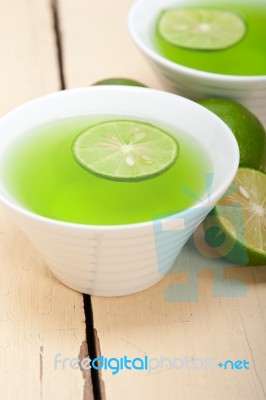 Green Lime Lemonade Stock Photo