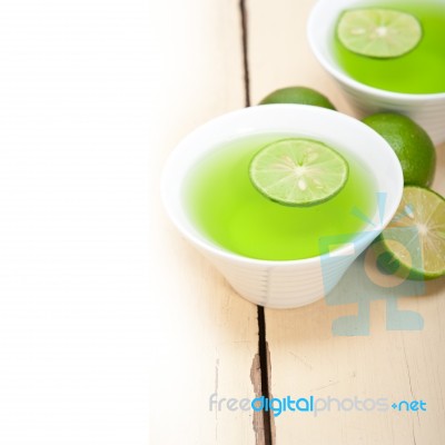 Green Lime Lemonade Stock Photo