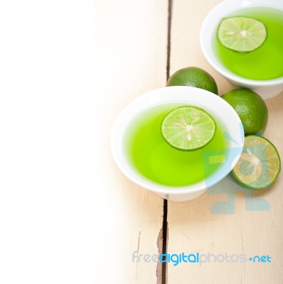 Green Lime Lemonade Stock Photo