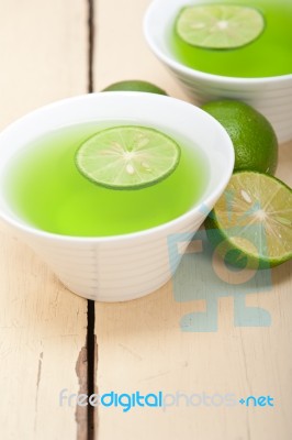 Green Lime Lemonade Stock Photo