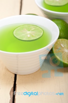 Green Lime Lemonade Stock Photo