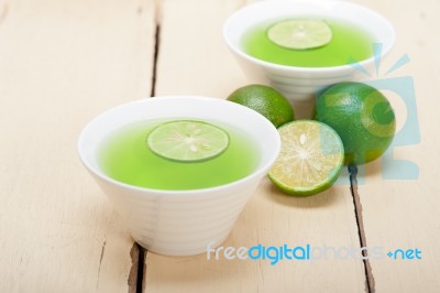 Green Lime Lemonade Stock Photo