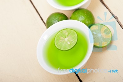 Green Lime Lemonade Stock Photo