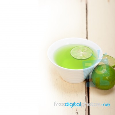 Green Lime Lemonade Stock Photo