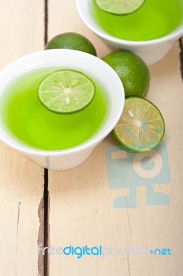 Green Lime Lemonade Stock Photo