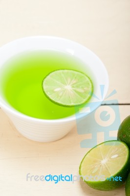 Green Lime Lemonade Stock Photo